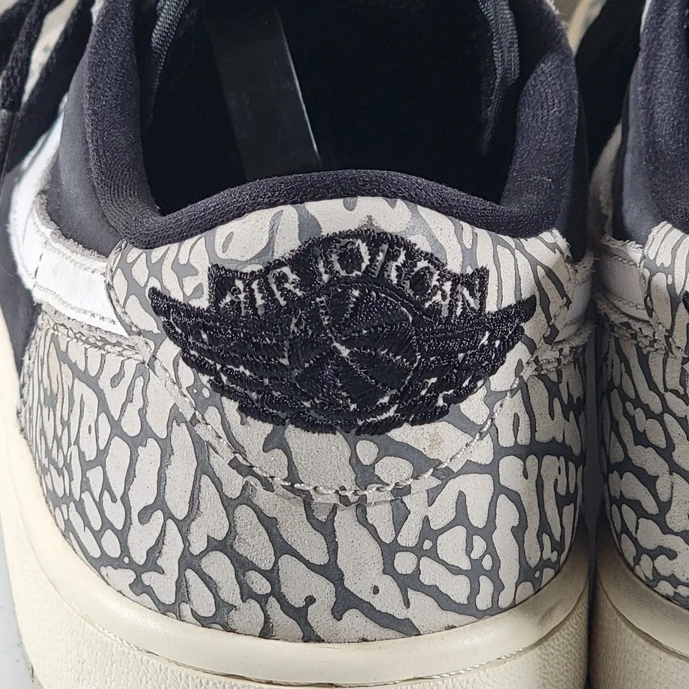 Air Jordan 1 Retro Low OG Black Cement Mens Size 9.5 - Picture 4 of 11